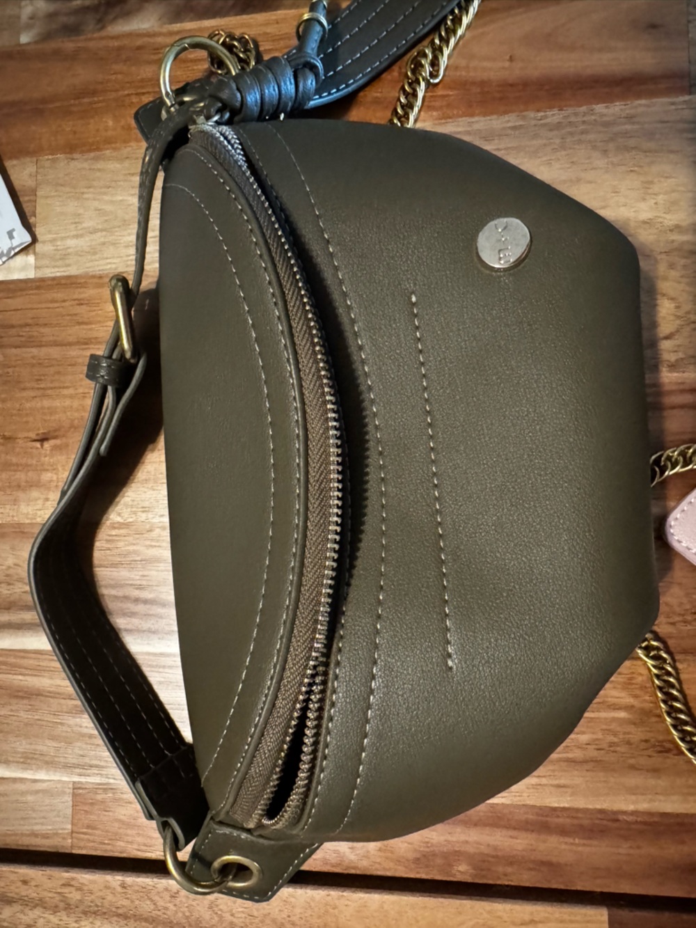 Modern + Chic Olive Green Catherine Crossbody bag.